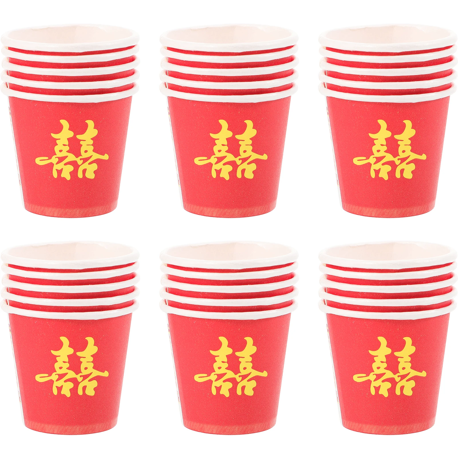 50 pcs Red Happy Word Wedding Paper Cups Small Disposable Hot Cold Drink Tea Cups for Bride Party Chinese Theme Kitchen Bar
50 pcs Red Happy Word Wedding Paper Cups Small Disposable Hot Cold Drink Tea Cups for Bride Party Chinese Theme Kitchen Bar