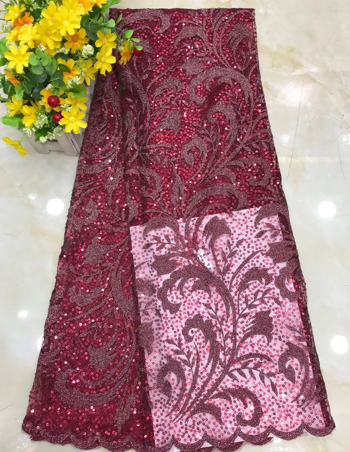 Silver Thread Glitter Sequin Embroidery Mesh Fabric,130cmPolyester Floral Tulle for Wedding Evening Dress Women Garment Material
Silver Thread Glitter Sequin Embroidery Mesh Fabric,130cmPolyester Floral Tulle for Wedding Evening Dress Women Garment Material