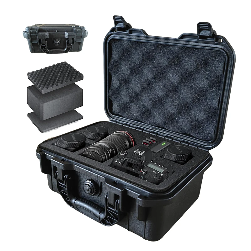 Portable Hard Protective Tool Box With Pre-cut Sponge Dustproof Shockproof Storage Case Handle Organizer 3 Sizes tool organizer
