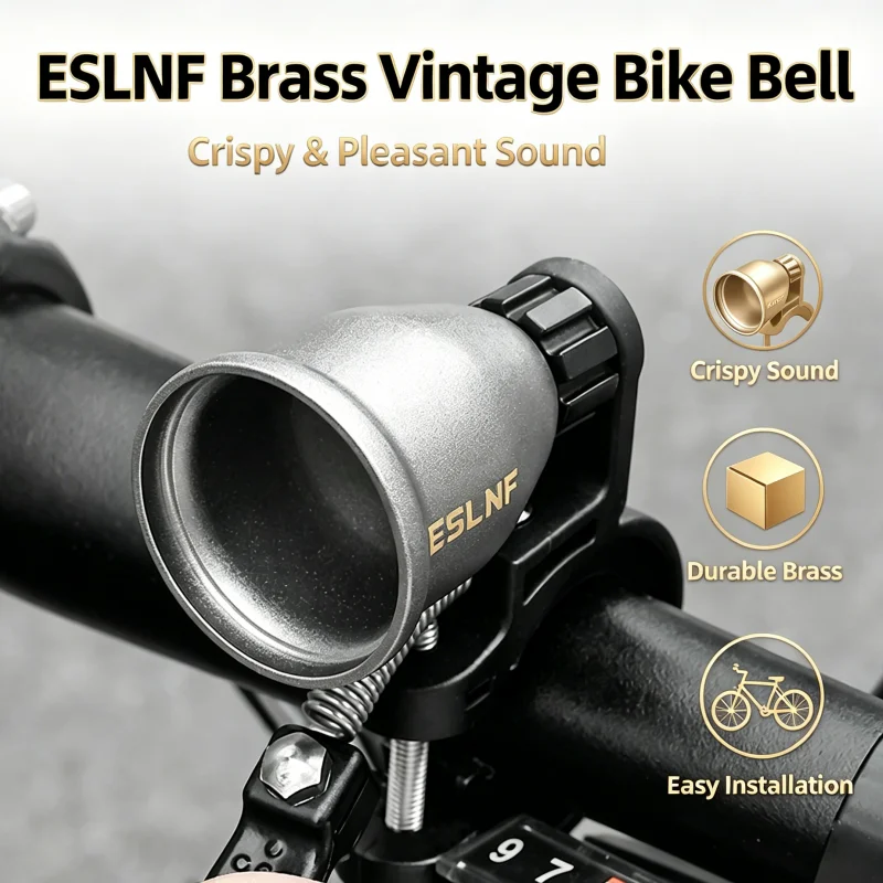 ESLNF Brass Vintage Bike Bell Crispy Pleasant Sound Durable Easy Installation Bicycle Cycling Bell
ESLNF Brass Vintage Bike Bell Crispy Pleasant Sound Durable Easy Installation Bicycle Cycling Bell