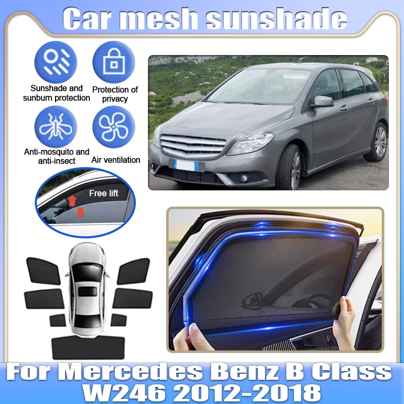 Car Mesh Sunshades For Mercedes Benz B Class W246 2012-2018 Window Sun Visor Magnetic Privacy Curtains Mosquito Auto Accessories
Car Mesh Sunshades For Mercedes Benz B Class W246 2012-2018 Window Sun Visor Magnetic Privacy Curtains Mosquito Auto Accessories