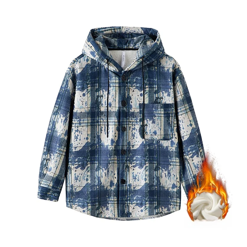 Men's Long Sve Fce Lined Hooded Casual irt Jaet 2025 New Autumn Winter Youth Loose Fit Windproof Button up
Men's Long Sve Fce Lined Hooded Casual irt Jaet 2025 New Autumn Winter Youth Loose Fit Windproof Button up