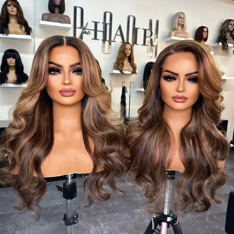 Daily Wigs Ombre Honey Brown Highlights Synthetic HD Lace Front Wig Blend Human Hair Soft Long Body Wave Wig Preplucked Hairline
Daily Wigs Ombre Honey Brown Highlights Synthetic HD Lace Front Wig Blend Human Hair Soft Long Body Wave Wig Preplucked Hairline