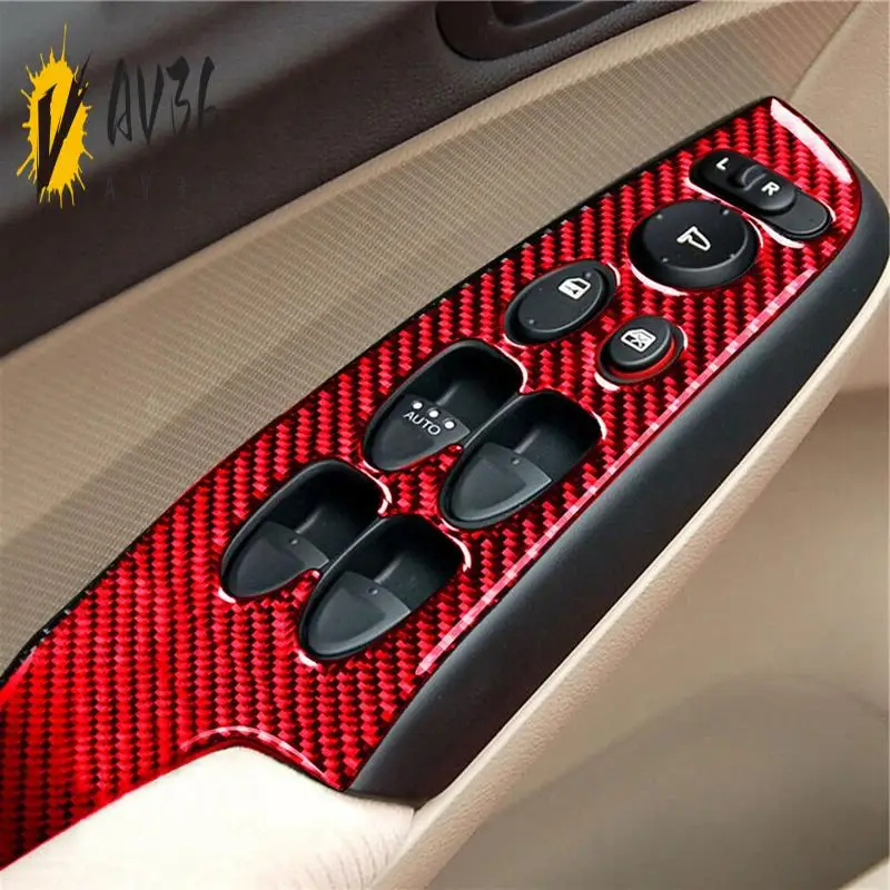AV36-4 шт. для Honda Civic 2006-2011 красная накладка на переключатель окна из углеродного волокна
AV36-4 шт. для Honda Civic 2006-2011 красная накладка на переключатель окна из углеродного волокна