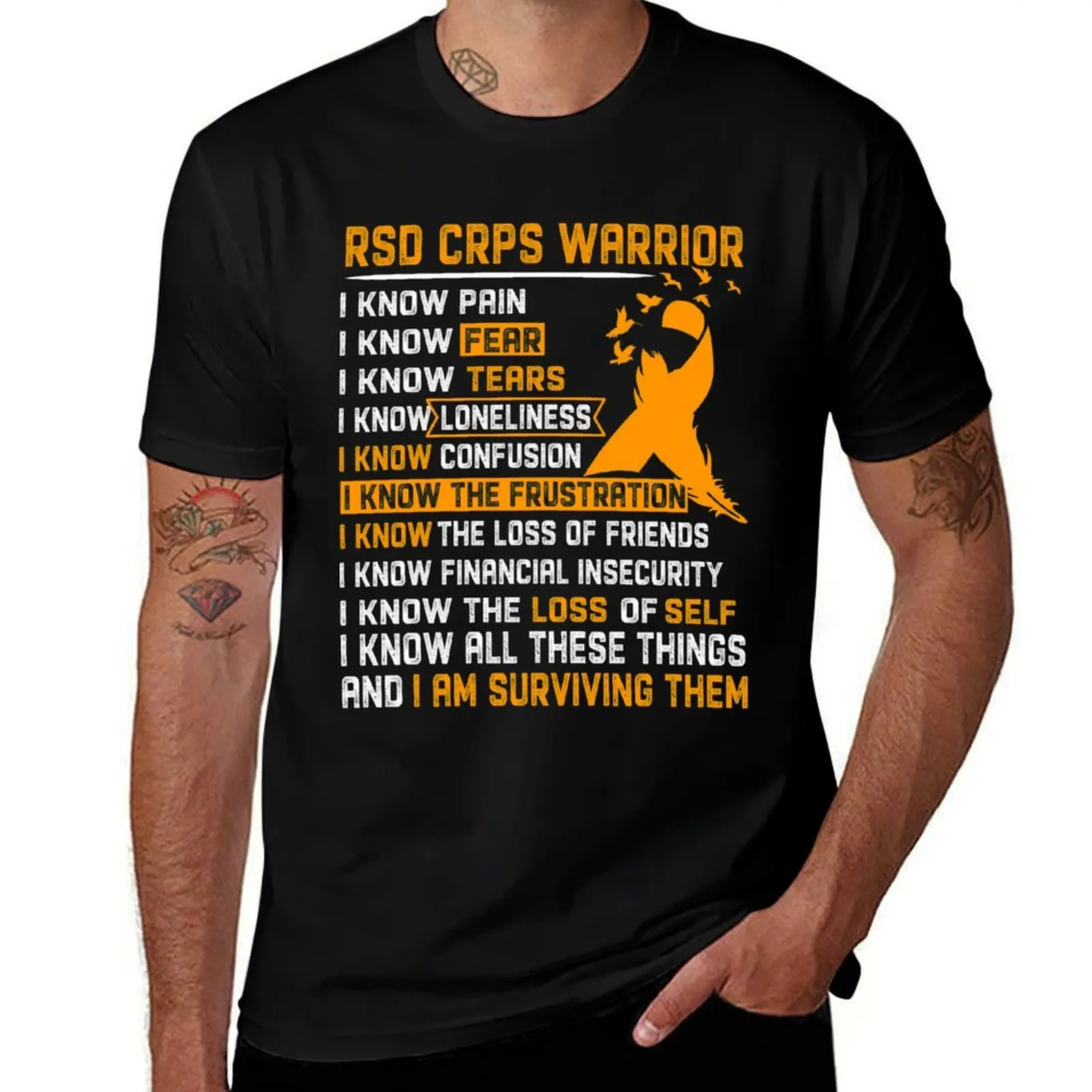 I Am RSD CRPS Warrior, I Know All These Things and I Am Surviving Them T-Shirt Sweat Absorbing Sports Tee Shirt
I Am RSD CRPS Warrior, I Know All These Things and I Am Surviving Them T-Shirt Sweat Absorbing Sports Tee Shirt
