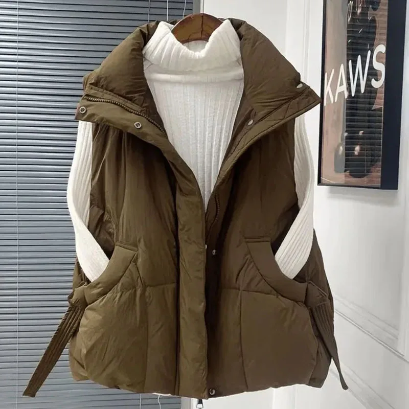 Off-season Plus Size Women's Down Cotton-padded Vest Coat 2025 Autumn Winter Female New Waistcoat Jacket Fashion Overwear
Off-season Plus Size Women's Down Cotton-padded Vest Coat 2025 Autumn Winter Female New Waistcoat Jacket Fashion Overwear