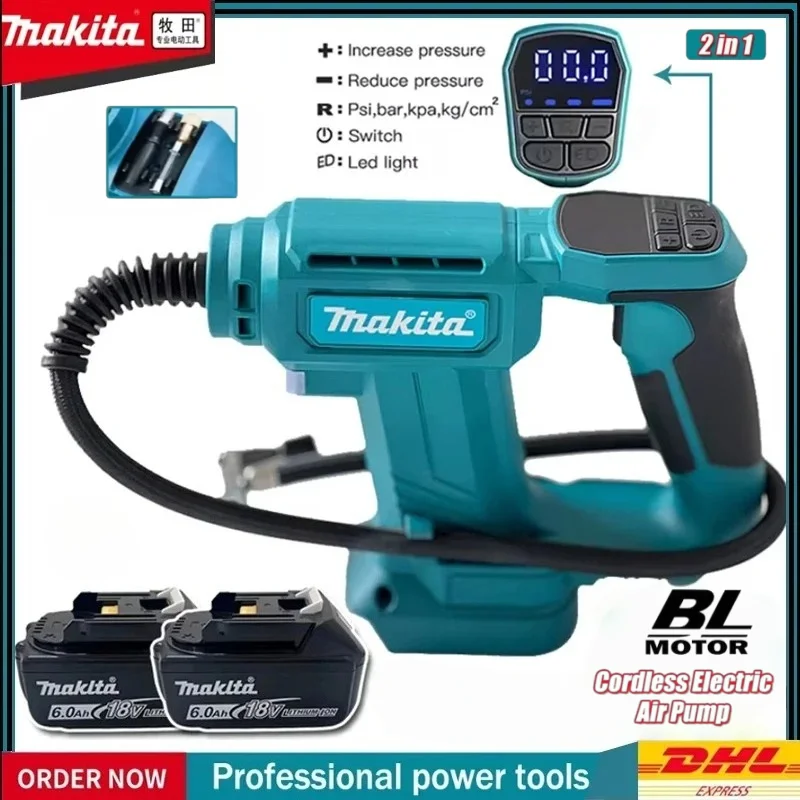 Makita Cordless Air Compressor Portable Air Pump with Digital Display Car Tire Inflator Tool
Makita Cordless Air Compressor Portable Air Pump with Digital Display Car Tire Inflator Tool