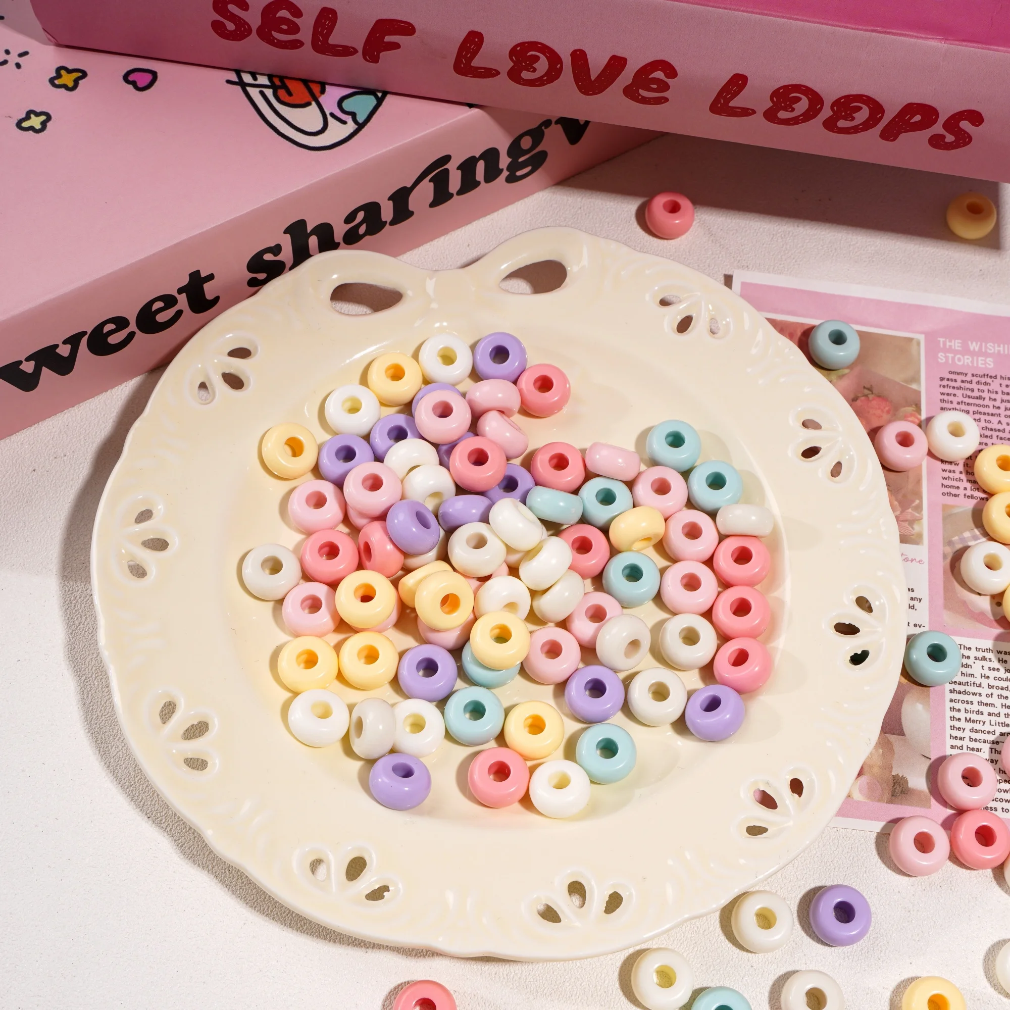 13x7mm Flat Acrylic Beads Mixed Colors 4.8mm Large Hole 50-250g for DIY Phone Charms Keychains Bracelets Jewelry Making Supplies
13x7mm Flat Acrylic Beads Mixed Colors 4.8mm Large Hole 50-250g for DIY Phone Charms Keychains Bracelets Jewelry Making Supplies