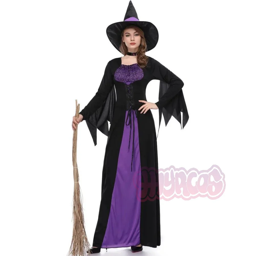 Adult Women Gothic Vampire Witch Cosplay Costume Sorceress Magic Robe Halloween Festival Performance Outfit In Stock
Adult Women Gothic Vampire Witch Cosplay Costume Sorceress Magic Robe Halloween Festival Performance Outfit In Stock