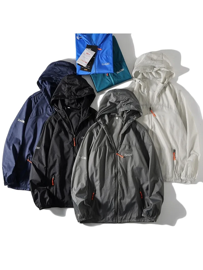 Легкая дышащая летняя куртка для активного отдыха, повседневная свободная куртка с капюшоном для мужчин, модная городская одежда с длинными рукавами
Легкая дышащая летняя куртка для активного отдыха, повседневная свободная куртка с капюшоном для мужчин, модная городская одежда с длинными рукавами