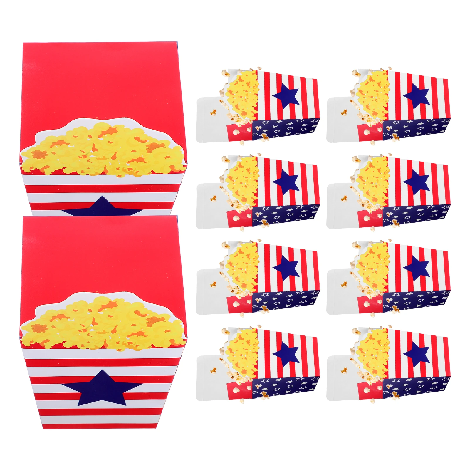 10pcs Memorial Candy Packaging Box Popcorn Style Foldable Food Grade Independence Day Treat Mini Paper Snack Kids Wedding
10pcs Memorial Candy Packaging Box Popcorn Style Foldable Food Grade Independence Day Treat Mini Paper Snack Kids Wedding