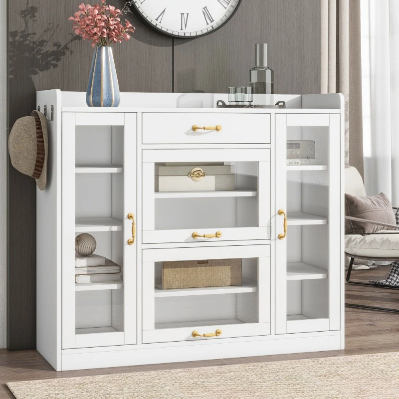 Buffet Pantry Cabinet Glass Display Doors Living Room Modern Cabinets Multiple Adjustable Shelves Kitchen Cupboard Furniture
Buffet Pantry Cabinet Glass Display Doors Living Room Modern Cabinets Multiple Adjustable Shelves Kitchen Cupboard Furniture