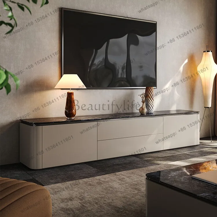 Italian light luxury solid wood TV cabinet marble countertop locker
Italian light luxury solid wood TV cabinet marble countertop locker