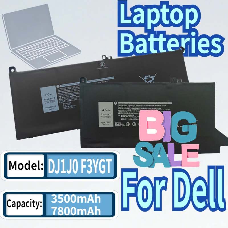 11.4V/7.6V DJ1J0 F3YGT Laptop Batery for Dell Latitude 7480 12 13 7000 7280 7290 E7280 E7290 E7380 E7390 7000 7380 7390 7480
11.4V/7.6V DJ1J0 F3YGT Laptop Batery for Dell Latitude 7480 12 13 7000 7280 7290 E7280 E7290 E7380 E7390 7000 7380 7390 7480