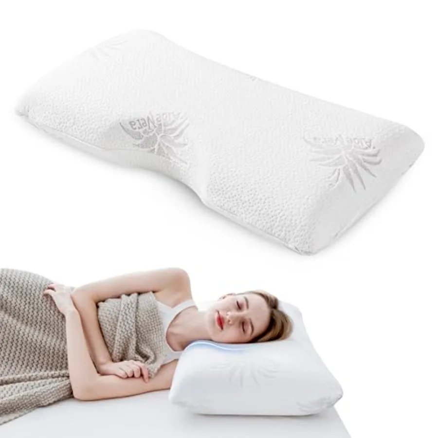 EGOHOME Cervical Neck Pillow, Aloe Vera Infused Memory Foam, Side Sleeper Pillow for Neck Pain, Skin Friendly, Medium Firm, 30x
EGOHOME Cervical Neck Pillow, Aloe Vera Infused Memory Foam, Side Sleeper Pillow for Neck Pain, Skin Friendly, Medium Firm, 30x