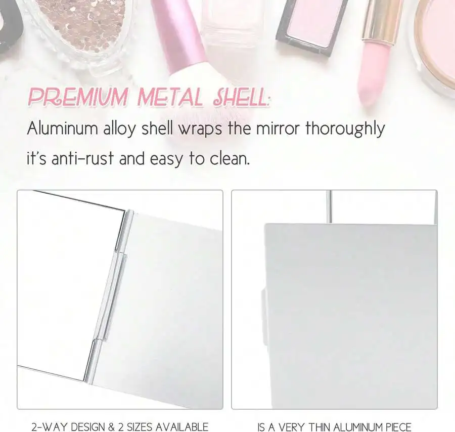 Portable Folding Makeup Mirror Ultra Slim Aluminum Shell Travel Bathroom Beauty Grooming
Portable Folding Makeup Mirror Ultra Slim Aluminum Shell Travel Bathroom Beauty Grooming