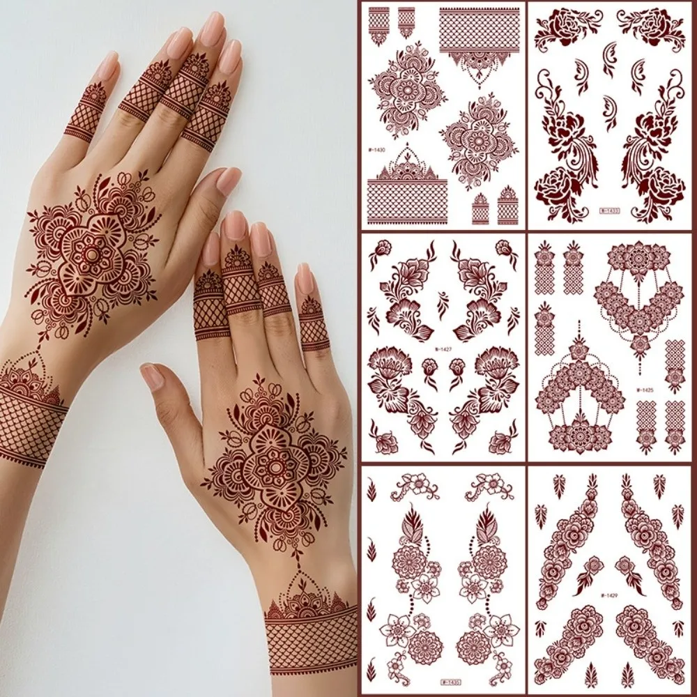 Henna Tattoo Stickers Henna Temporary Tattoo Finger Hand Legs Arm Body Art Sticker India Mehndi Flower Water Transfer Decals
Henna Tattoo Stickers Henna Temporary Tattoo Finger Hand Legs Arm Body Art Sticker India Mehndi Flower Water Transfer Decals