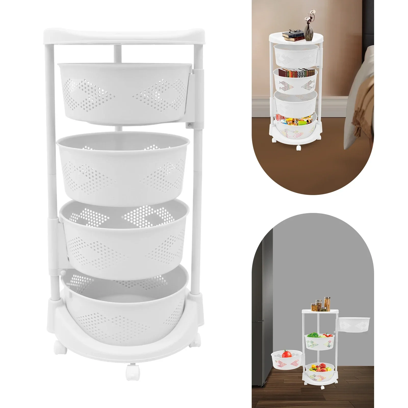 4 Tier Kitchen Storage Cart Multi-Layer Storage Basket with Wheels Kitchen Fruit & Vegetable Storage Rack Rolling Storage Cart
4 Tier Kitchen Storage Cart Multi-Layer Storage Basket with Wheels Kitchen Fruit & Vegetable Storage Rack Rolling Storage Cart