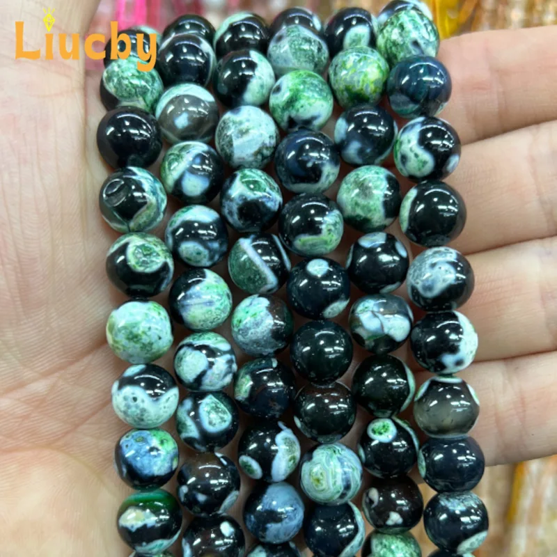 Natural Stone Green Fire Agates Round Decorative Beads For Jewelry Making DIY Handstring keychain Keepsake 6/8/10mm 15" Strand
Natural Stone Green Fire Agates Round Decorative Beads For Jewelry Making DIY Handstring keychain Keepsake 6/8/10mm 15" Strand