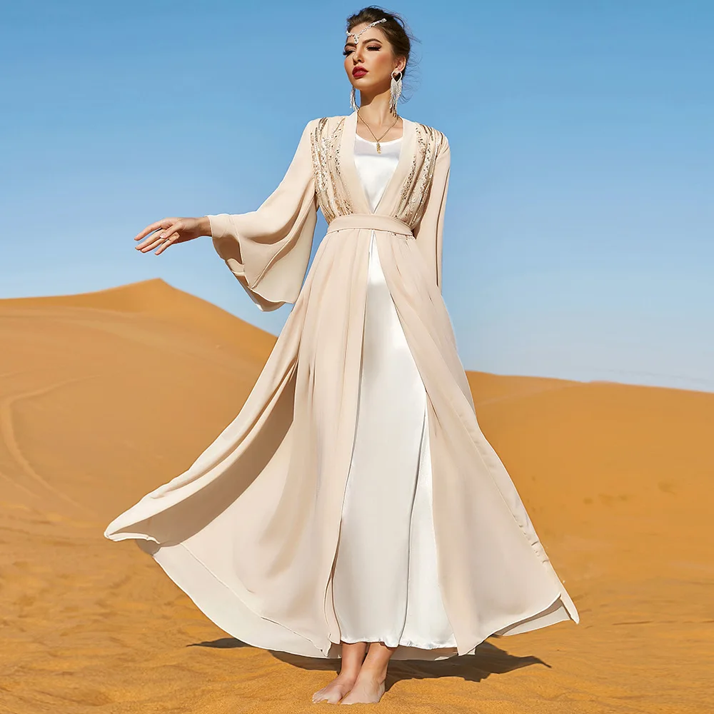 Elegant Arabic Muslim Sets for Women Eid Femme Plain Abaya Dress Islamic Party Jalabiya Turkey Dresses Moroccan Kaftan Robe
Elegant Arabic Muslim Sets for Women Eid Femme Plain Abaya Dress Islamic Party Jalabiya Turkey Dresses Moroccan Kaftan Robe