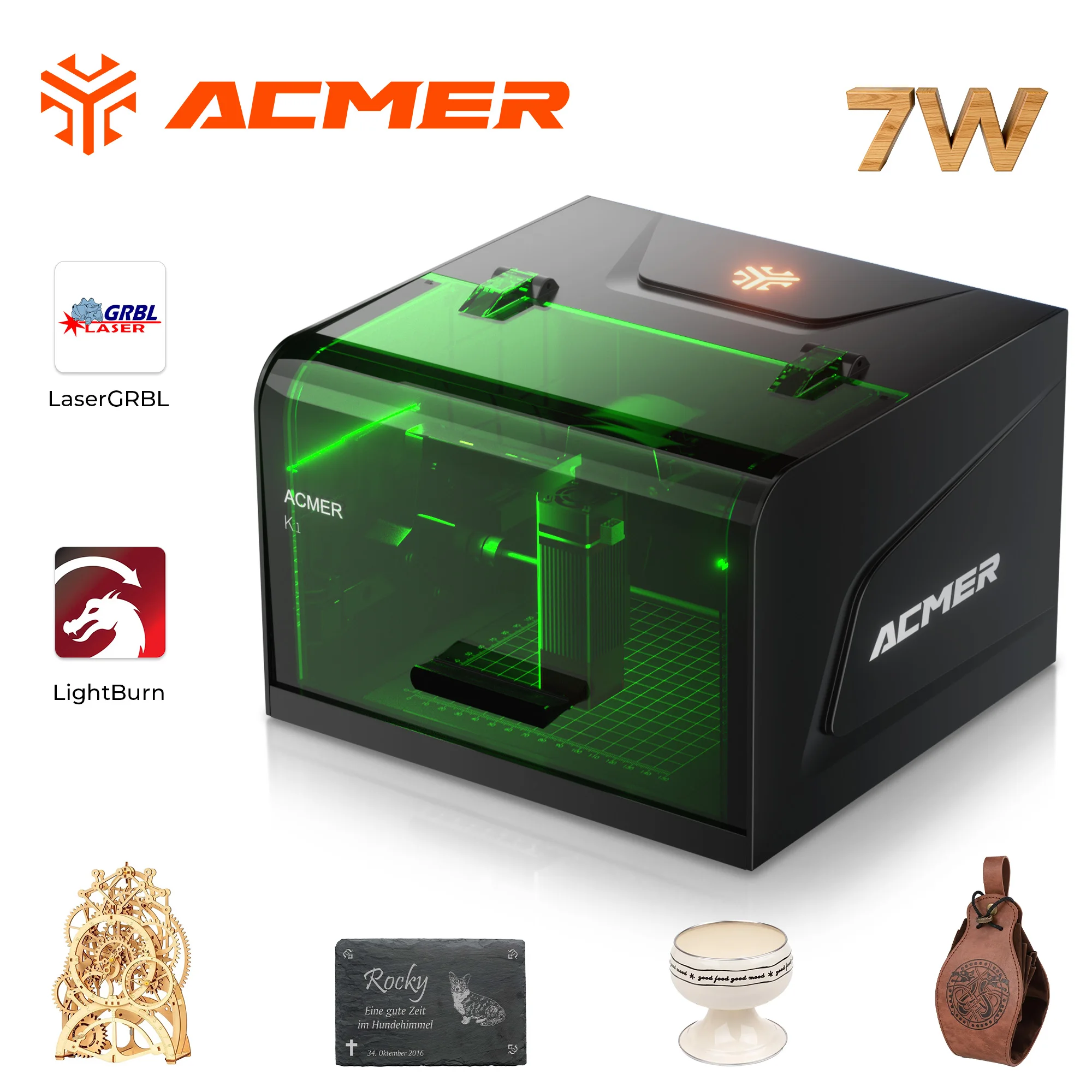ACMER K1 Sealed Laser Engraving Accuracy 0.01mm Cutting CNC Machine 10000mm/min Working Area Size 150*150mm For DIY Teaching
ACMER K1 Sealed Laser Engraving Accuracy 0.01mm Cutting CNC Machine 10000mm/min Working Area Size 150*150mm For DIY Teaching