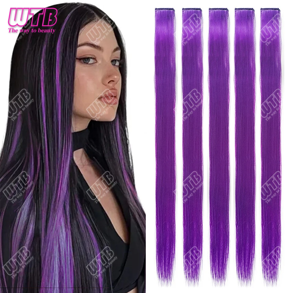 Clip in Hair Synthetic 22 Inch Colorful Hair Extensions 5Pcs/Pack for Women Girls Party Christmas New Year Gift
Clip in Hair Synthetic 22 Inch Colorful Hair Extensions 5Pcs/Pack for Women Girls Party Christmas New Year Gift