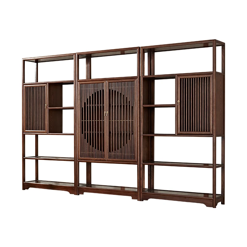 New Chinese black walnut bogu frame ornament, solid wood shelf, living room tea display cabinet
New Chinese black walnut bogu frame ornament, solid wood shelf, living room tea display cabinet