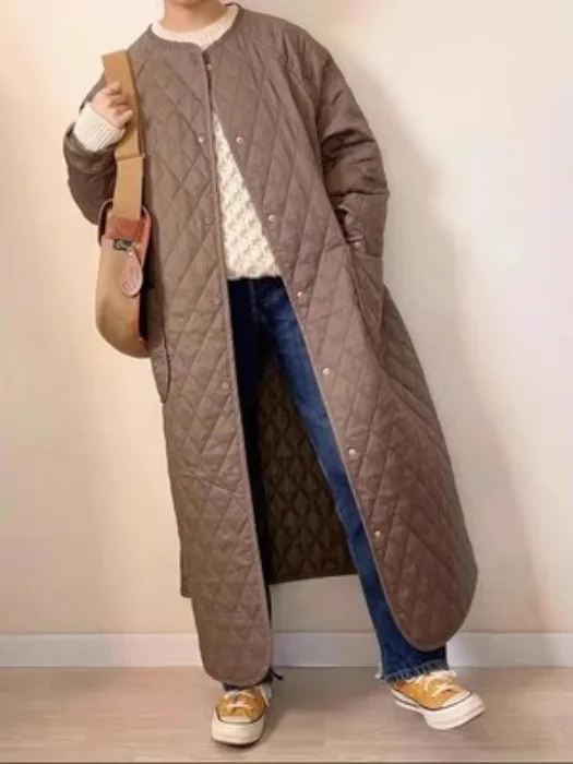 Легкий повседневный длинный хлопковый стеганый жилет с бриллиантами, женский зимний тонкий круглый открытый кардиган для поездок на работу
Легкий повседневный длинный хлопковый стеганый жилет с бриллиантами, женский зимний тонкий круглый открытый кардиган для поездок на работу