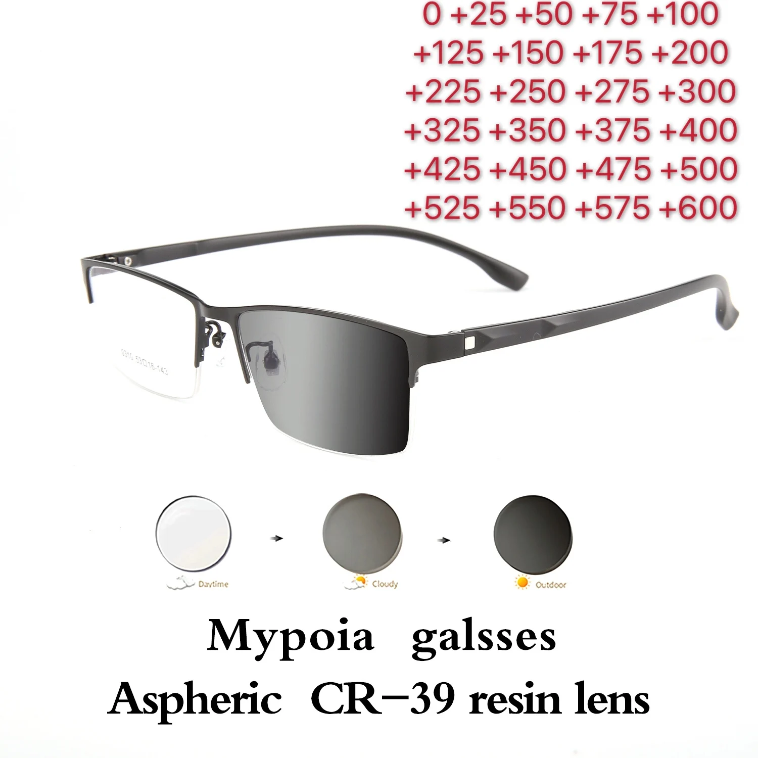 Photochromic Eye Glasses Men Women Myopia Eyeglasses Students Short Sight Eyewear 0 +0.5 +1.00 +1.25 +1.50 +1.75 +2.00 To +6.00
Photochromic Eye Glasses Men Women Myopia Eyeglasses Students Short Sight Eyewear 0 +0.5 +1.00 +1.25 +1.50 +1.75 +2.00 To +6.00