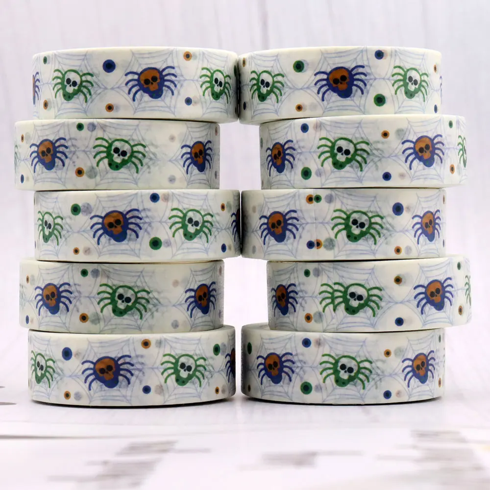 2022 NEW 10pcs/lot 15mm*10m Halloween Poisonous Spider Decorative Bone Washi Tape Scrapbooking Masking Tape Office Supply
2022 NEW 10pcs/lot 15mm*10m Halloween Poisonous Spider Decorative Bone Washi Tape Scrapbooking Masking Tape Office Supply