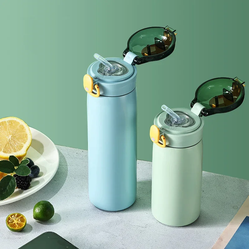 320/460ML Stainless Steel Thermal Bottle Portable Straw Mug Cold and Hot Thermal Thermos Student Water Bottle Wine tumbler
320/460ML Stainless Steel Thermal Bottle Portable Straw Mug Cold and Hot Thermal Thermos Student Water Bottle Wine tumbler