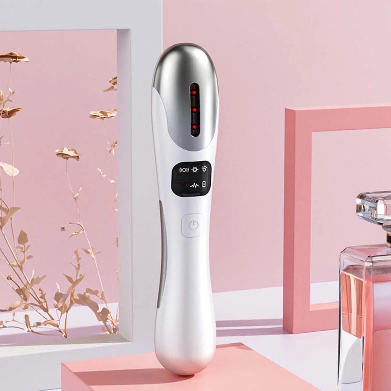 Vibrating Red Light Eye Lift Wand Electric EMS Eye Massager for Dry Eyes, Dark Circles and Puffiness
Vibrating Red Light Eye Lift Wand Electric EMS Eye Massager for Dry Eyes, Dark Circles and Puffiness