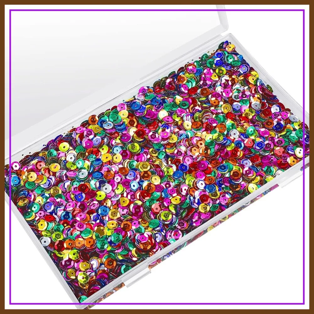40000 Pieces Bulk Sequins 6 mm DIY Craft Loose Sequin with Plastic Box 160 Grams Simple Color
40000 Pieces Bulk Sequins 6 mm DIY Craft Loose Sequin with Plastic Box 160 Grams Simple Color