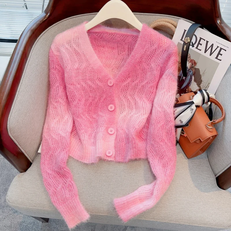Green Cashmere V-neck Women Clothing Vintage Knitting Sweater Cardigan Jacket Long Sleeve Casual Fashion Female Autumn Pink Tops
Green Cashmere V-neck Women Clothing Vintage Knitting Sweater Cardigan Jacket Long Sleeve Casual Fashion Female Autumn Pink Tops