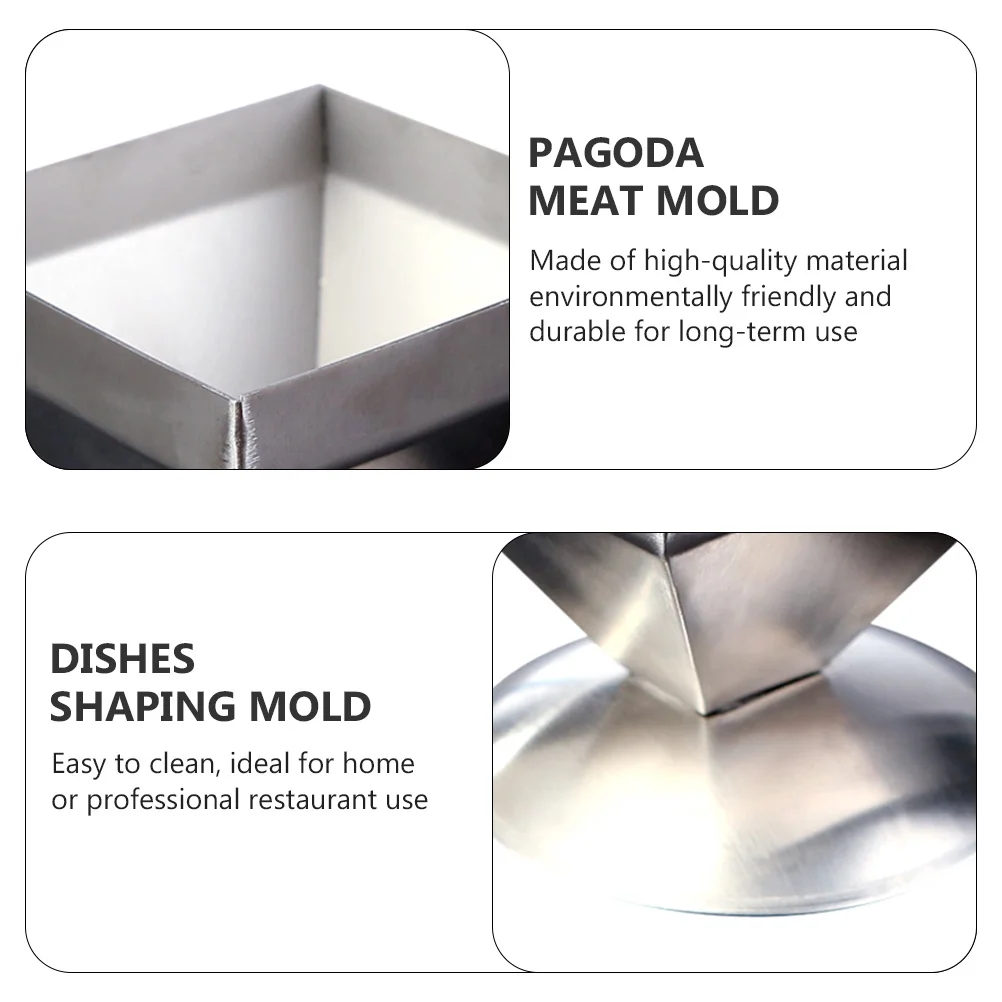Pagoda Meat Mold Stainless Steel Dishes Shaping Tool Creative Design Kitchen Gadget Easy Clean Home Restaurant Use
Pagoda Meat Mold Stainless Steel Dishes Shaping Tool Creative Design Kitchen Gadget Easy Clean Home Restaurant Use