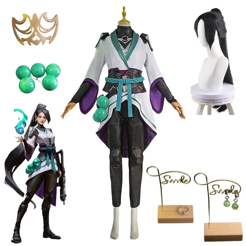 Game Valorant Sage Cosplay Costume Wig Carnival Outfit Adult Women Fancy Party Suit gyn/.;1
Game Valorant Sage Cosplay Costume Wig Carnival Outfit Adult Women Fancy Party Suit gyn/.;1