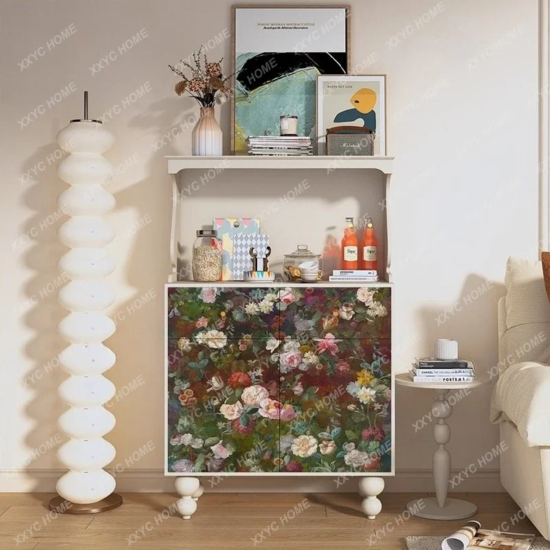Painted Flower Dining Side Cabinet Walnut Side Cabinet Living Room Locker
Painted Flower Dining Side Cabinet Walnut Side Cabinet Living Room Locker