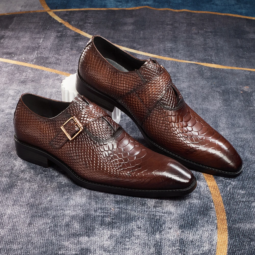 Fashion Dress Leather Shoe Serpentine Pattern Wedding Loafers Office Formal Shoe Custom Handcraft Buckle Slip on Elegant Shoes
Fashion Dress Leather Shoe Serpentine Pattern Wedding Loafers Office Formal Shoe Custom Handcraft Buckle Slip on Elegant Shoes