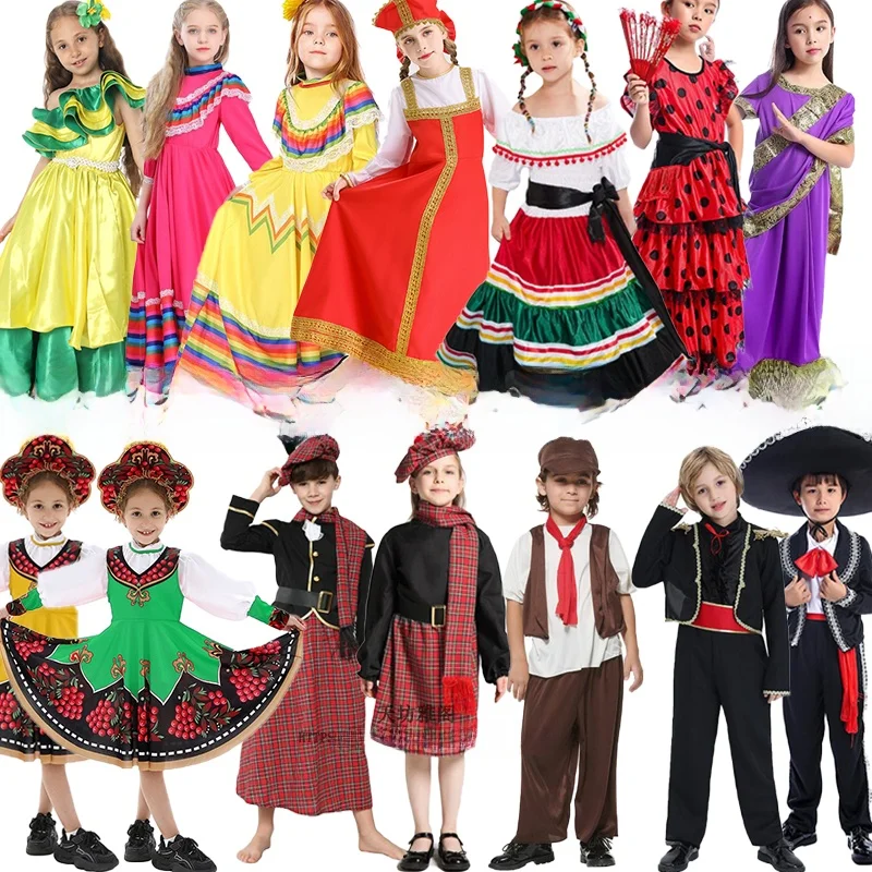 Halloween Cosplay Children's Costume Stage Performance Traditional National Ethnic Theme Outfit Ladies Fashion Trend 2025
Halloween Cosplay Children's Costume Stage Performance Traditional National Ethnic Theme Outfit Ladies Fashion Trend 2025