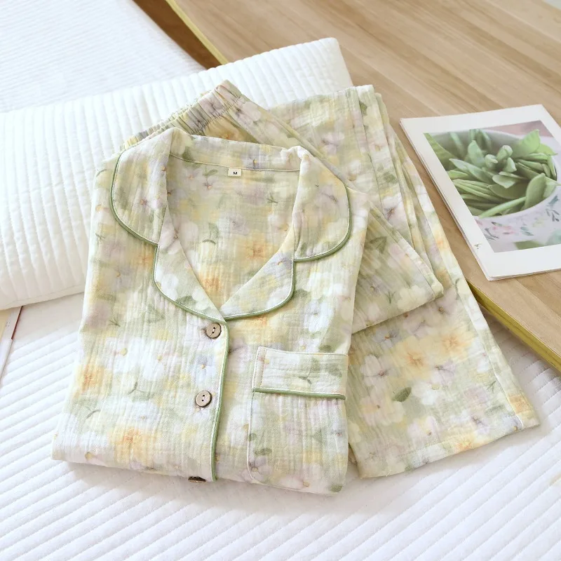 Новый женский пижамный комплект 2026 года для весны и осени, 100% хлопок, креповая ткань, на все сезоны, большие размеры, с длинным рукавом, домашняя одежда
Новый женский пижамный комплект 2026 года для весны и осени, 100% хлопок, креповая ткань, на все сезоны, большие размеры, с длинным рукавом, домашняя одежда