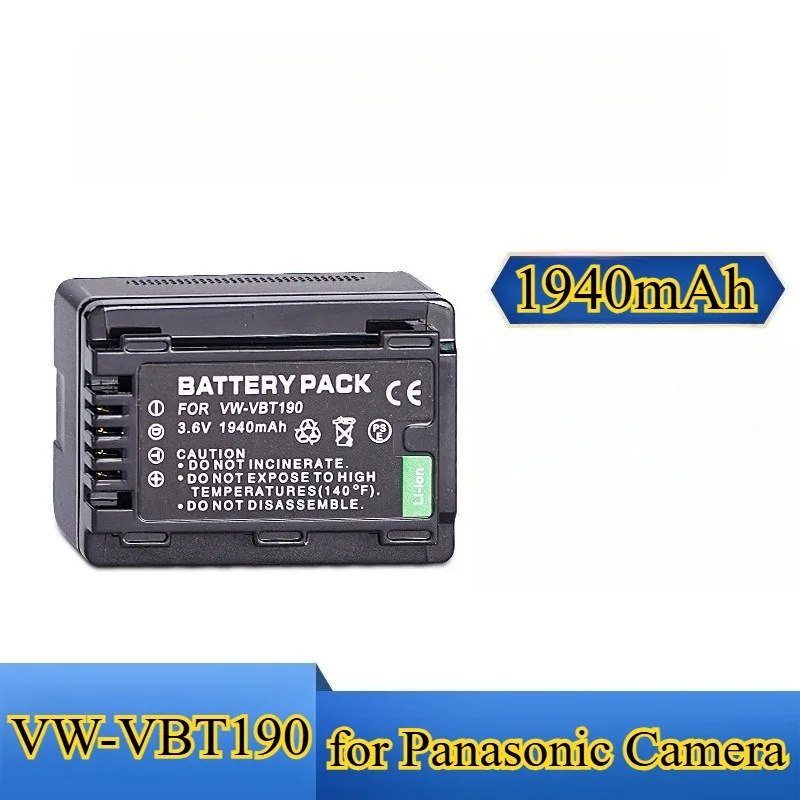 VW-VBT190 Replacement Battery 1940mAh for Panasonic HC-V720 V570 V520 V210 WX970 W850 Rechargeable for HC-VX985 Camcorder
VW-VBT190 Replacement Battery 1940mAh for Panasonic HC-V720 V570 V520 V210 WX970 W850 Rechargeable for HC-VX985 Camcorder