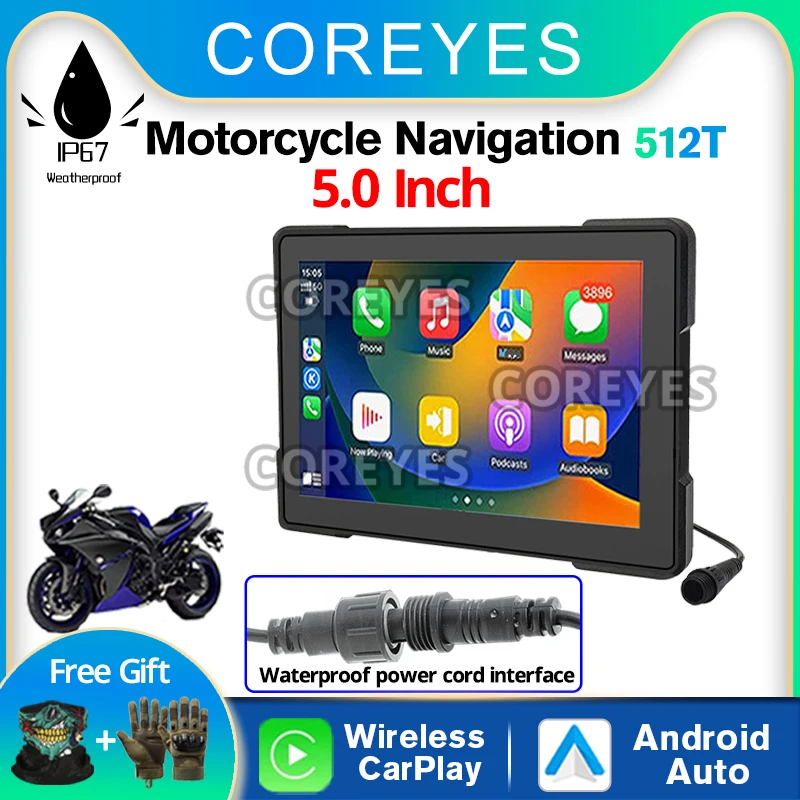 COREYES 512T Motorcycle Screen Carplay Moto Navigation Waterproof Screen Portable Motorcycle Wireless Android Auto Monitor Xadv
COREYES 512T Motorcycle Screen Carplay Moto Navigation Waterproof Screen Portable Motorcycle Wireless Android Auto Monitor Xadv