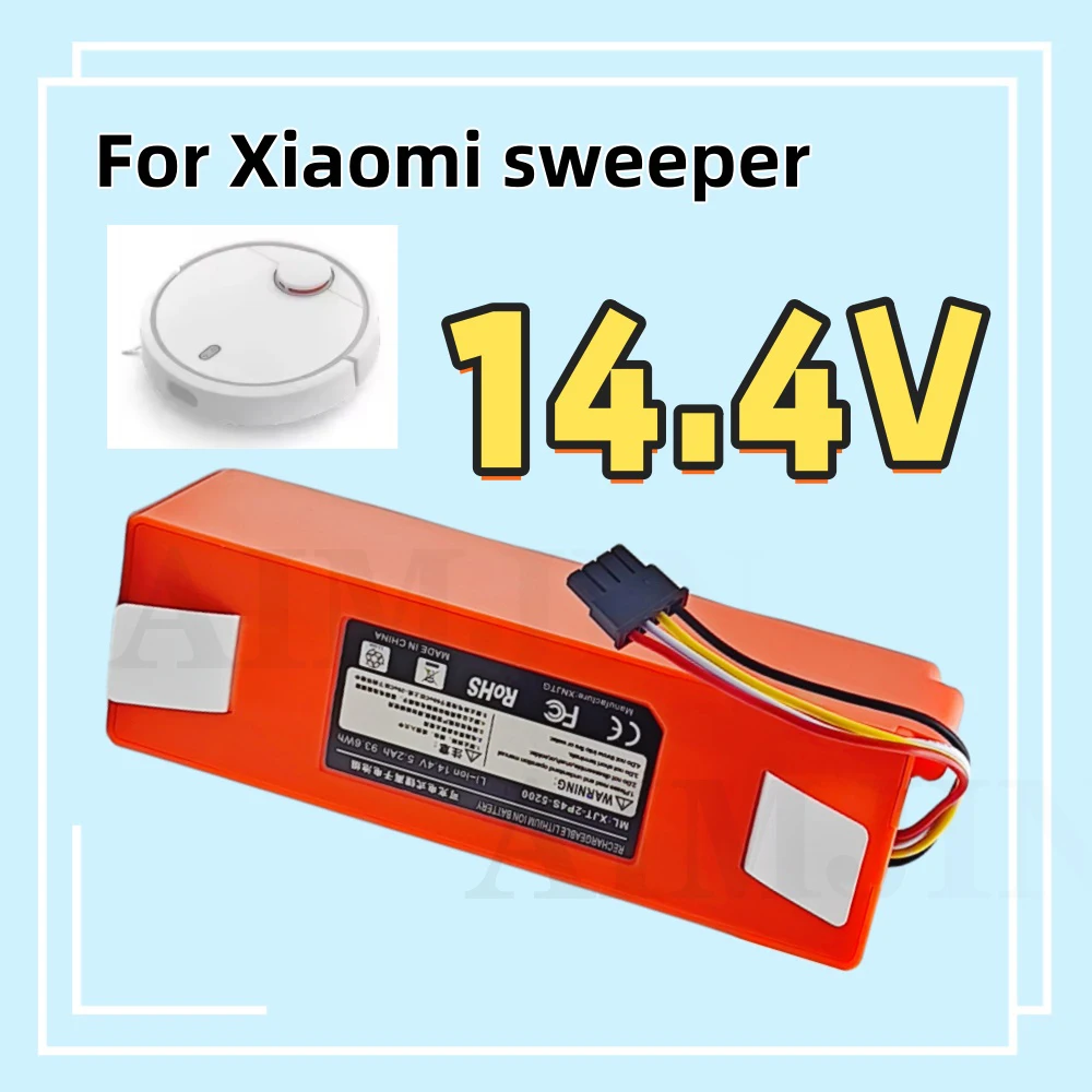 14.4V 5200MAH Li-ion Battery Robotic Vacuum Cleaner Replacement Battery for Xiaomi Robot Roborock S50 S51 S55 Accessory Spare
14.4V 5200MAH Li-ion Battery Robotic Vacuum Cleaner Replacement Battery for Xiaomi Robot Roborock S50 S51 S55 Accessory Spare