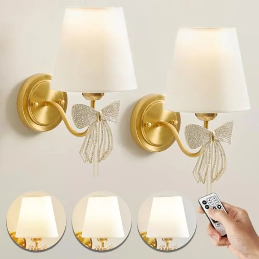 Battery Operated Wall Sconces Lights Set of 2 Remote Control, Bow Sconces Rechargeable Battery Powered Bow Lamps Dimmable LED 2
Battery Operated Wall Sconces Lights Set of 2 Remote Control, Bow Sconces Rechargeable Battery Powered Bow Lamps Dimmable LED 2