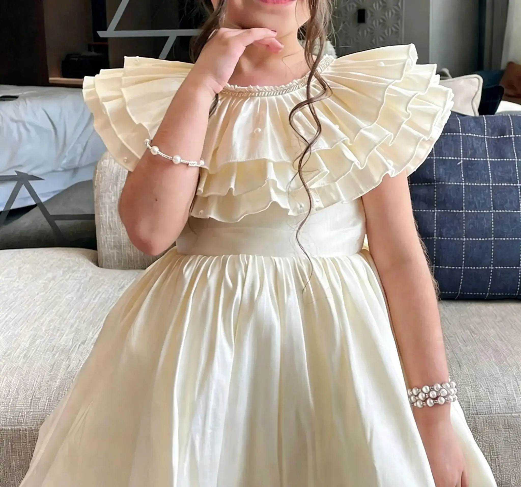 Princess Flower Girl Dress For Wedding O-neck Satin Puffy Knee Lenght Kids Birthday Party First Communion Gowns Custom
Princess Flower Girl Dress For Wedding O-neck Satin Puffy Knee Lenght Kids Birthday Party First Communion Gowns Custom