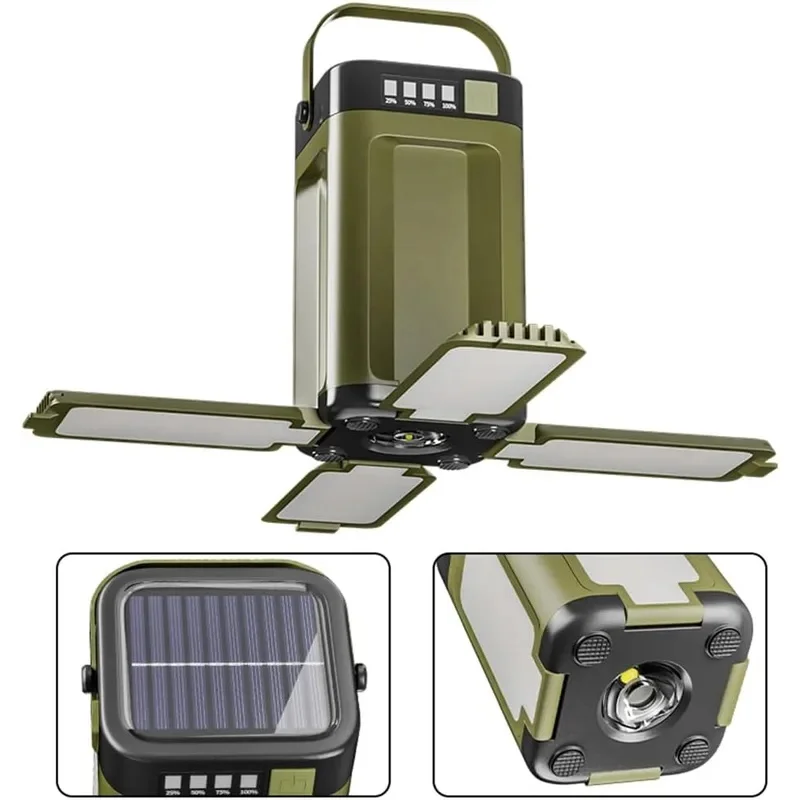 4-Leaf Foldable Camping Lantern Hanging Tent Light Solar Type-C Rechargeable Large Capacity Portable Outdoor Emergency Light
4-Leaf Foldable Camping Lantern Hanging Tent Light Solar Type-C Rechargeable Large Capacity Portable Outdoor Emergency Light