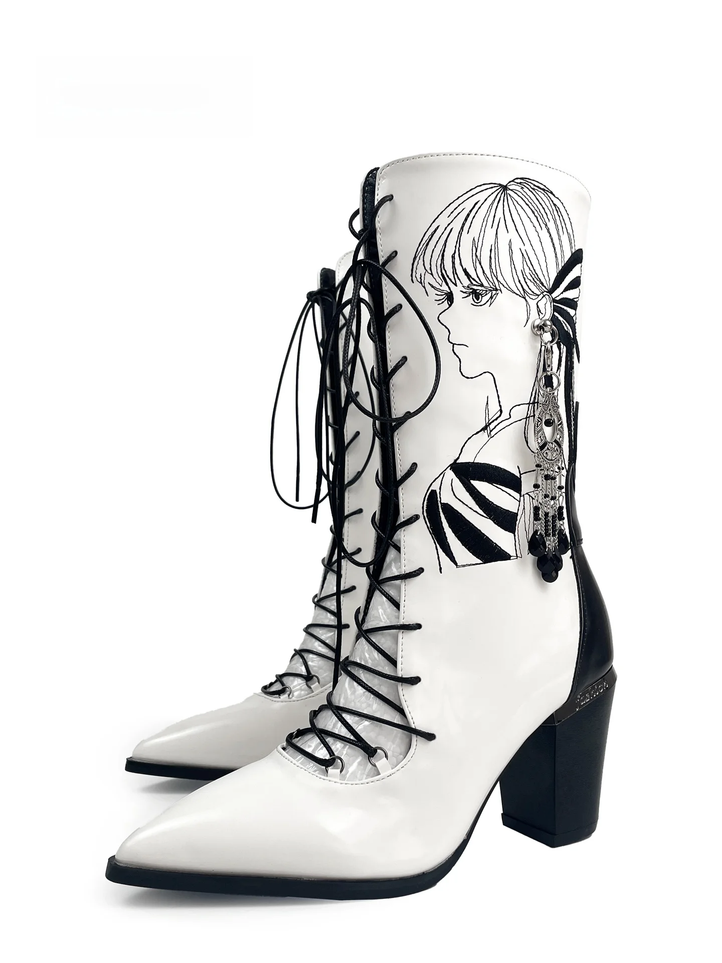MibVias Original Painting Style Mid-Calf Cool Sexy Short Boots Women's Trendy Match Pointed Toe Thick Heel Shortie Happiness ...
MibVias Original Painting Style Mid-Calf Cool Sexy Short Boots Women's Trendy Match Pointed Toe Thick Heel Shortie Happiness ...