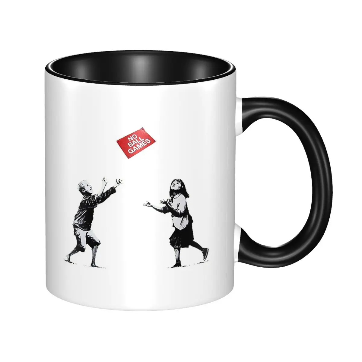 Кружка Бэнкси «Без мячевых игр», забавная керамическая чашка для кофе, чая, молока, посуда для напитков, подарок для женщин и мужчин
Кружка Бэнкси «Без мячевых игр», забавная керамическая чашка для кофе, чая, молока, посуда для напитков, подарок для женщин и мужчин