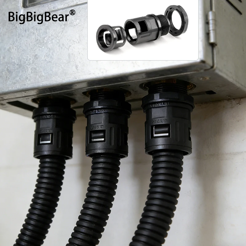 1~10pcs Nylon Corrugated Tube Connectors Pipe Joint AD13 15.8 18.5 21.2 25 28.5 34.5 Plastic Conduit Gland End Fittings
1~10pcs Nylon Corrugated Tube Connectors Pipe Joint AD13 15.8 18.5 21.2 25 28.5 34.5 Plastic Conduit Gland End Fittings