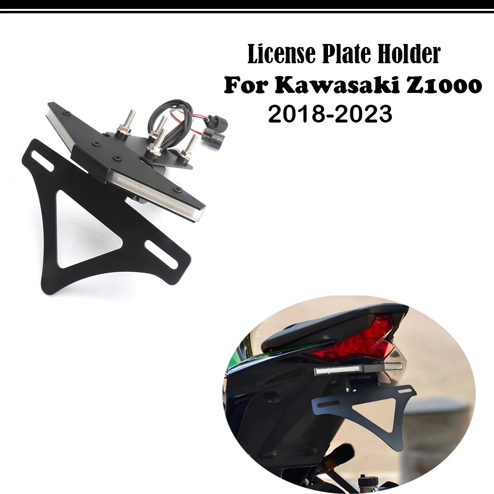 Motorcycle LED Tail Stop Light Integrated Turn Signals Brake License Plate Bracket For Kawasaki Z1000 Z1000 2018-2023 
Motorcycle LED Tail Stop Light Integrated Turn Signals Brake License Plate Bracket For Kawasaki Z1000 Z1000 2018-2023